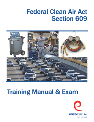 Motor Vehicle Air Conditioning EPA Section 609 Exam Packet